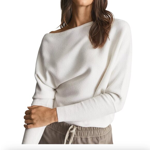 REISS Laylah Waffle Knit Sweater - Picture 1 of 6